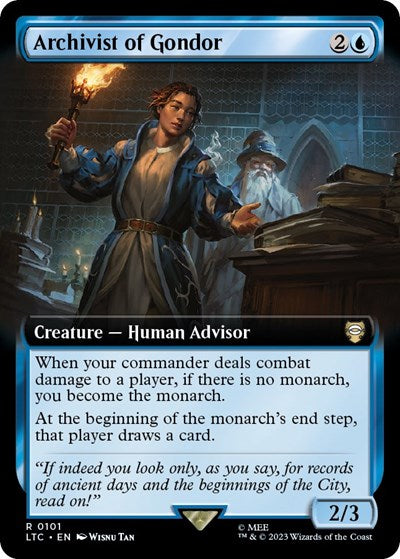 Archivist of Gondor (Extended Art) (Commander: The Lord of the Rings: Tales of Middle-earth) Light Play