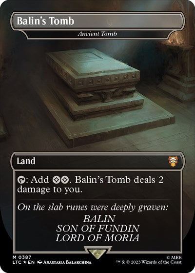 Balin's Tomb - Ancient Tomb (Surge Foil) (Commander: The Lord of the Rings: Tales of Middle-earth) Light Play Foil