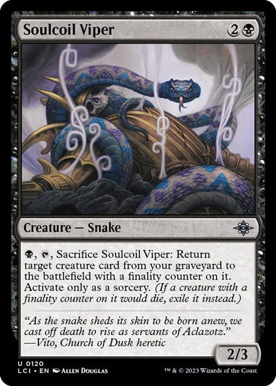 Soulcoil Viper (The Lost Caverns of Ixalan) Light Play
