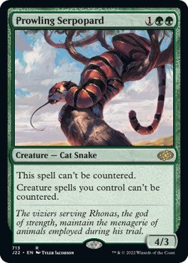 Prowling Serpopard (Jumpstart 2022) Light Play