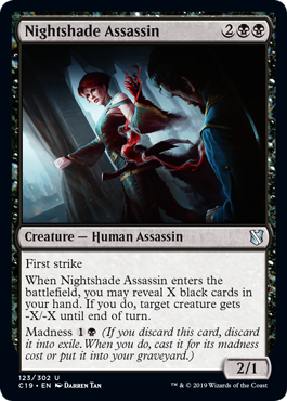 Nightshade Assassin (Commander 2019) Light Play