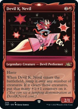 Devil K. Nevil (Showcase) (Unfinity) Light Play Foil