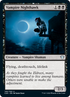 Vampire Nighthawk (Commander 2020 Ikoria) Medium Play