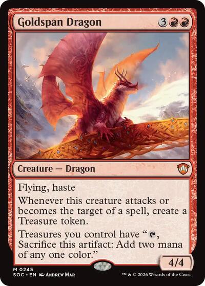 Goldspan Dragon (Commander: Secrets of Strixhaven) Near Mint