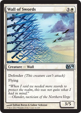 Wall of Swords (Magic 2014 Core Set) Light Play