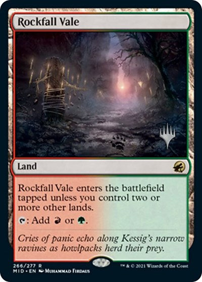 Rockfall Vale (Promo Pack: Innistrad: Midnight Hunt) Light Play