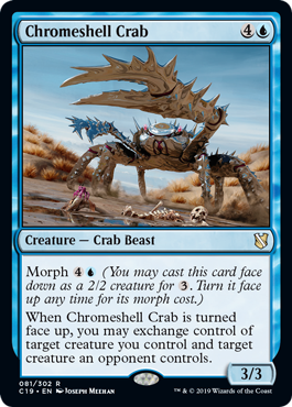 Chromeshell Crab (Commander 2019) Medium Play