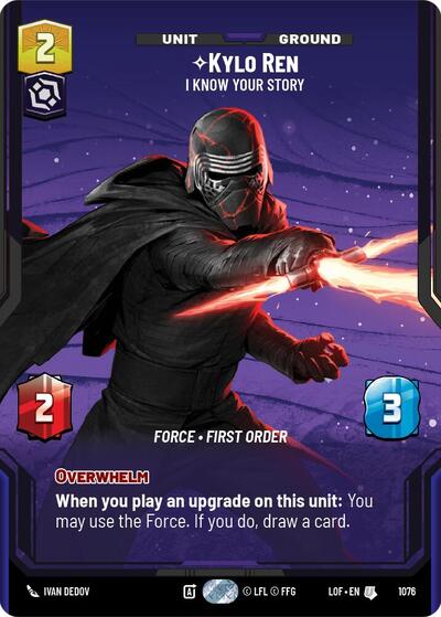 Kylo Ren I Know Your Story (Prestige Foil) (Legends of the Force) Near Mint Foil