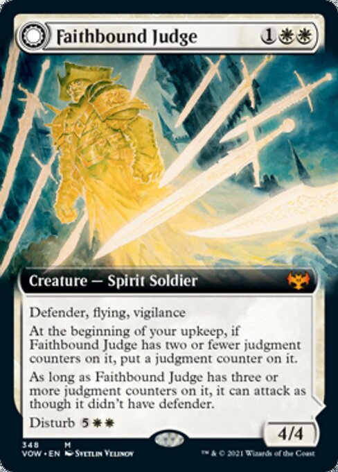 Faithbound Judge / Sinner's Judgment (Extended Art) (Innistrad: Crimson Vow) Medium Play Foil