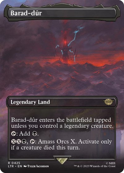 Barad-dur (0425) (Borderless) (Universes Beyond: The Lord of the Rings: Tales of Middle-earth) Medium Play Foil
