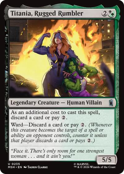 Titania, Rugged Rumbler (Marvel Super Heroes) Near Mint Foil