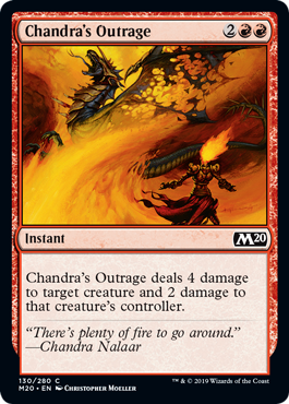Chandra's Outrage (Magic 2020 Core Set) Light Play Foil