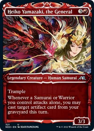 Heiko Yamazaki, the General (Showcase) (Kamigawa: Neon Dynasty) Medium Play Foil