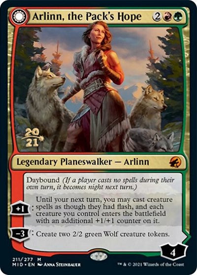 Arlinn, the Pack's Hope // Arlinn, the Moon's Fury (Promos: Prerelease Cards) Light Play Foil