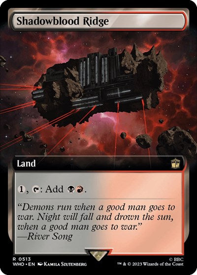 Shadowblood Ridge (Extended Art) (Universes Beyond: Doctor Who) Near Mint Foil