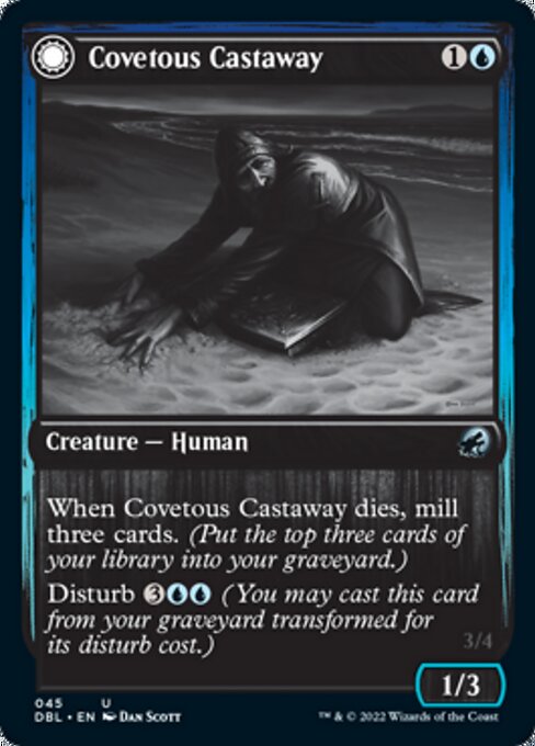 Covetous Castaway / Ghostly Castigator (Innistrad: Double Feature) Light Play