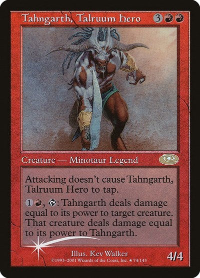 Tahngarth, Talruum Hero (Alt. Art Foil) (Planeshift) Near Mint Foil