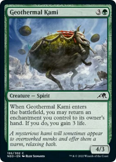 Geothermal Kami (Kamigawa: Neon Dynasty) Light Play Foil