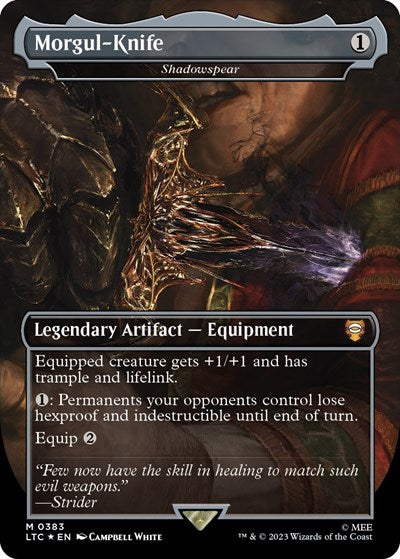 Morgul-Knife - Shadowspear (Surge Foil) (Commander: The Lord of the Rings: Tales of Middle-earth) Medium Play Foil
