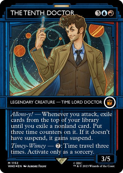 The Tenth Doctor (Showcase) (Surge Foil) (Universes Beyond: Doctor Who) Near Mint Foil
