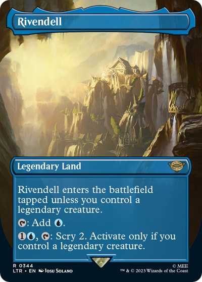 Rivendell (Borderless) (Universes Beyond: The Lord of the Rings: Tales of Middle-earth) Light Play Foil