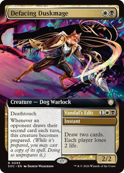 Defacing Duskmage (Extended Art) (Commander: Secrets of Strixhaven) Near Mint