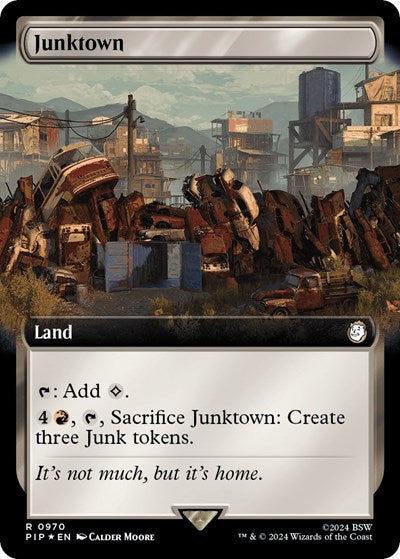 Junktown (Extended Art) (Surge Foil) (Universes Beyond: Fallout) Light Play Foil