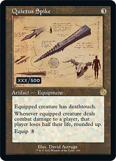 Quietus Spike (Schematic) (Serial Numbered) (The Brothers' War: Retro Frame Artifacts) Near Mint Foil