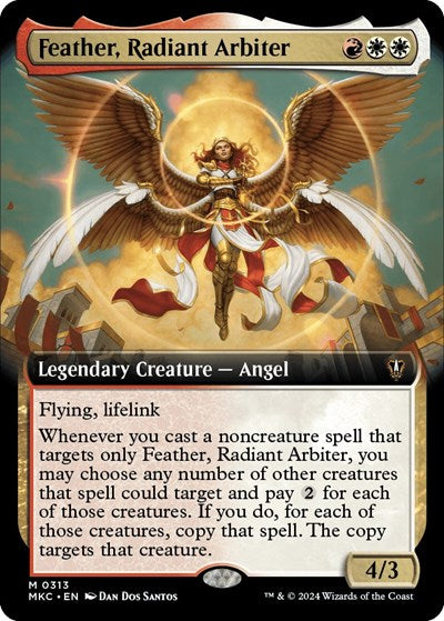 Feather, Radiant Arbiter (Extended Art) (Commander: Murders at Karlov Manor) Light Play