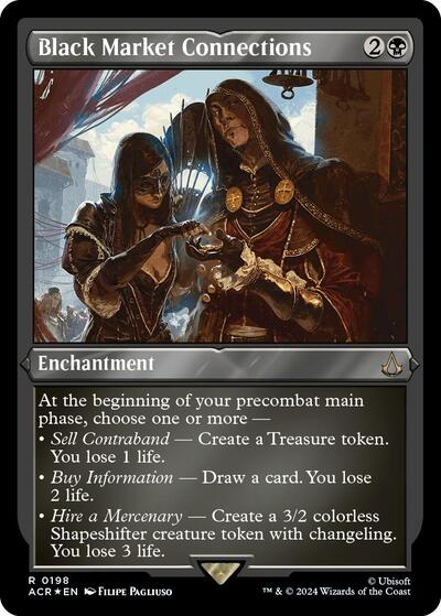 Black Market Connections (Foil Etched) (Universes Beyond: Assassin's Creed) Light Play Foil