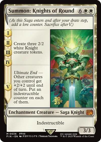 Summon: Knights of Round (Promos: Prerelease Cards) Light Play Foil