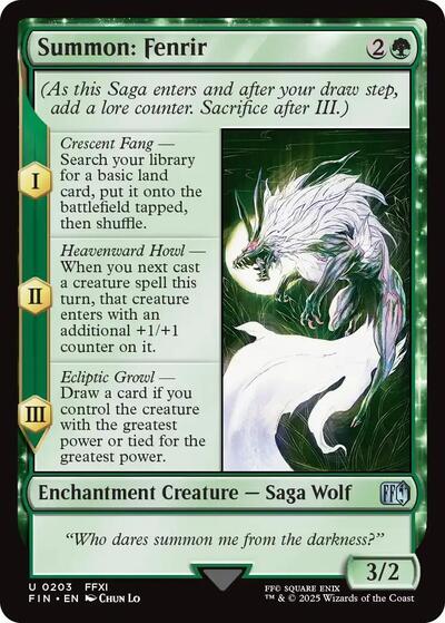 Summon: Fenrir (Universes Beyond: FINAL FANTASY) Near Mint Foil