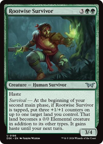Rootwise Survivor (Duskmourn: House of Horror) Near Mint Foil