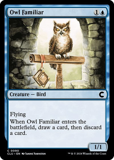 Owl Familiar (Ravnica: Clue Edition) Light Play