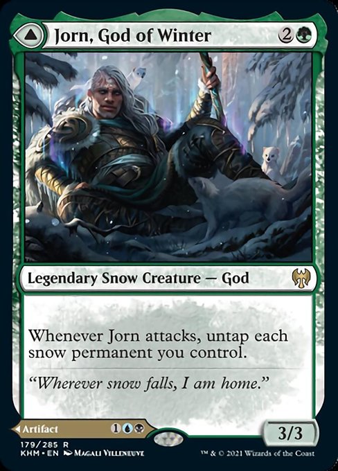 Jorn, God of Winter / Kaldring, the Rimestaff (Kaldheim) Medium Play Foil