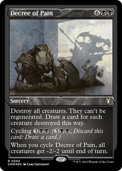 Decree of Pain (Foil Etched) (Commander Masters) Near Mint Foil