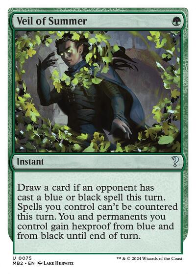 Veil of Summer (White Border) (Mystery Booster 2) Near Mint