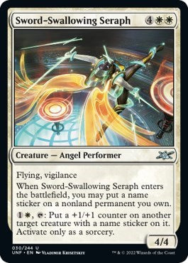 Sword-Swallowing Seraph (Unfinity) Medium Play Foil