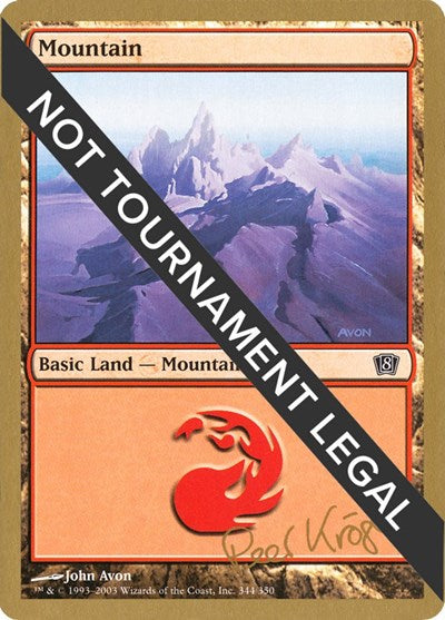Mountain (344) - 2003 Wolfgang Eder (8ED) (World Championship Decks) Light Play