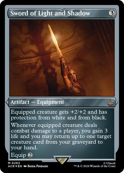 Sword of Light and Shadow (Foil Etched) (Universes Beyond: Assassin's Creed) Light Play Foil