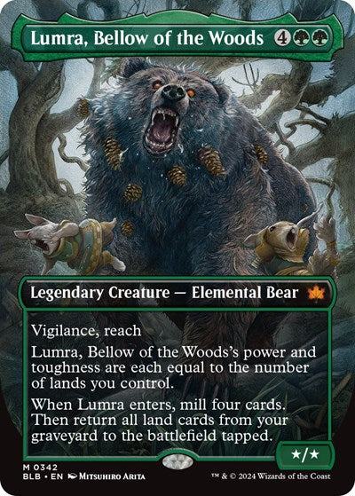 Lumra, Bellow of the Woods (Borderless) (0342) (Bloomburrow) Near Mint Foil