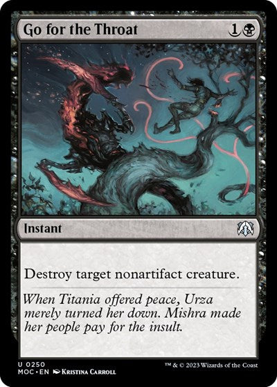 Go for the Throat (Commander: March of the Machine) Near Mint