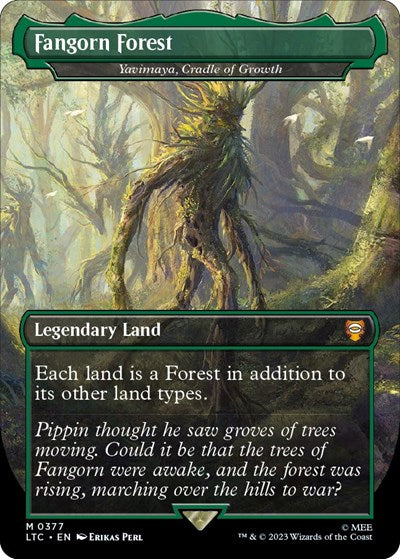 Fangorn Forest - Yavimaya, Cradle of Growth (Commander: The Lord of the Rings: Tales of Middle-earth) Medium Play Foil