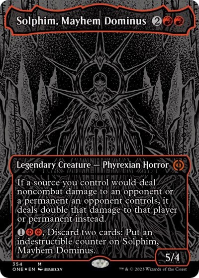 Solphim, Mayhem Dominus (Oil Slick Raised Foil) (Phyrexia: All Will Be One) Near Mint Foil