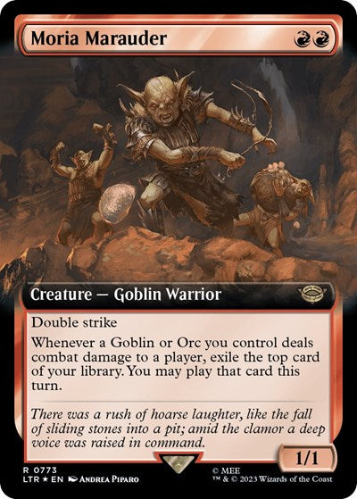 Moria Marauder (Extended Art) (Surge Foil) (Universes Beyond: The Lord of the Rings: Tales of Middle-earth) Near Mint Foil