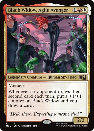 Black Widow, Agile Avenger (Commander: Marvel Super Heroes) Near Mint