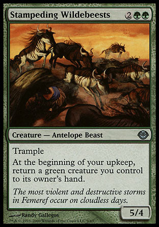 Stampeding Wildebeests (Duel Decks: Garruk vs Liliana) Light Play