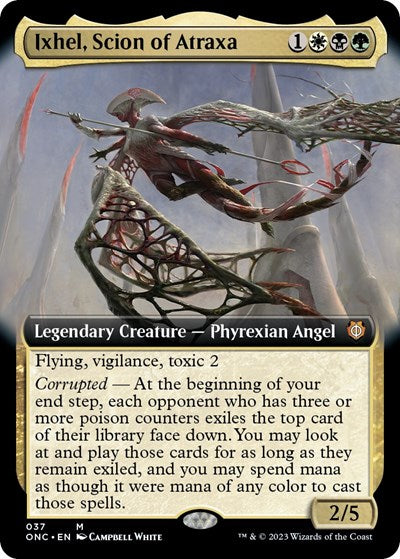 Ixhel, Scion of Atraxa (Extended Art) (Commander: Phyrexia: All Will Be One) Light Play