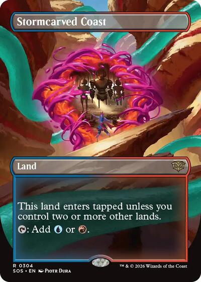 Stormcarved Coast (Borderless) (Secrets of Strixhaven) Near Mint Foil