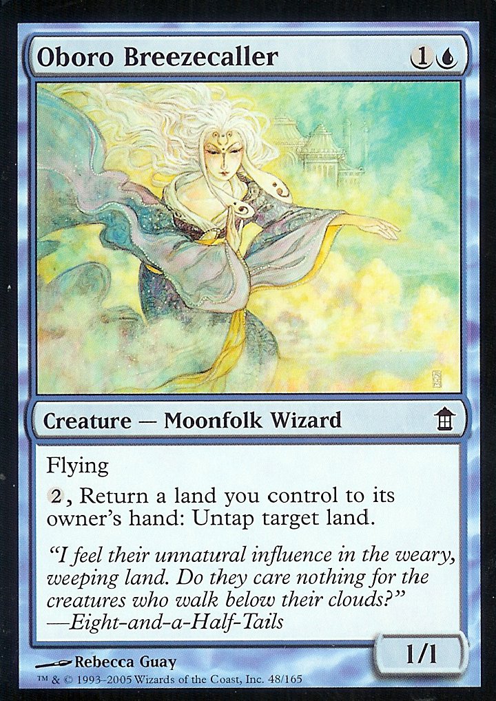 Oboro Breezecaller (Saviors of Kamigawa) Light Play Foil